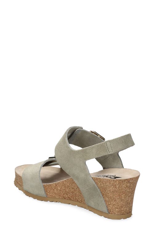Mephisto Lissandra Platform Wedge Sandal In Light Khaki