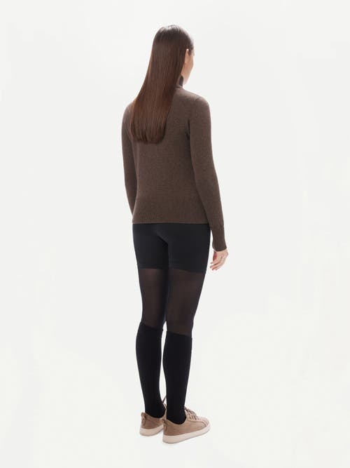 Shop Gobi Cashmere Quarter Zip Cashmere Sweater In Cocoa