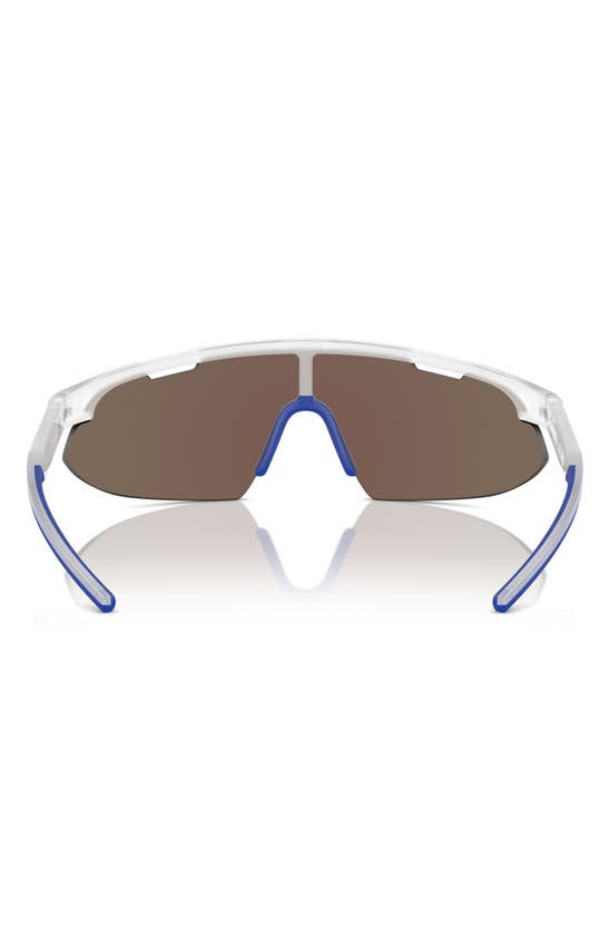 Scuderia Ferrari 141mm Irregular Shield Sunglasses In Opal Grey