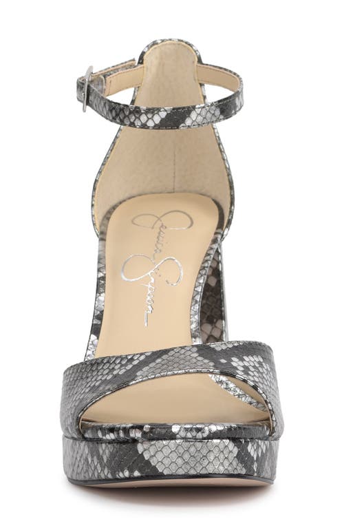 Shop Jessica Simpson Kaliah Ankle Strap Platform Sandal In Chrome