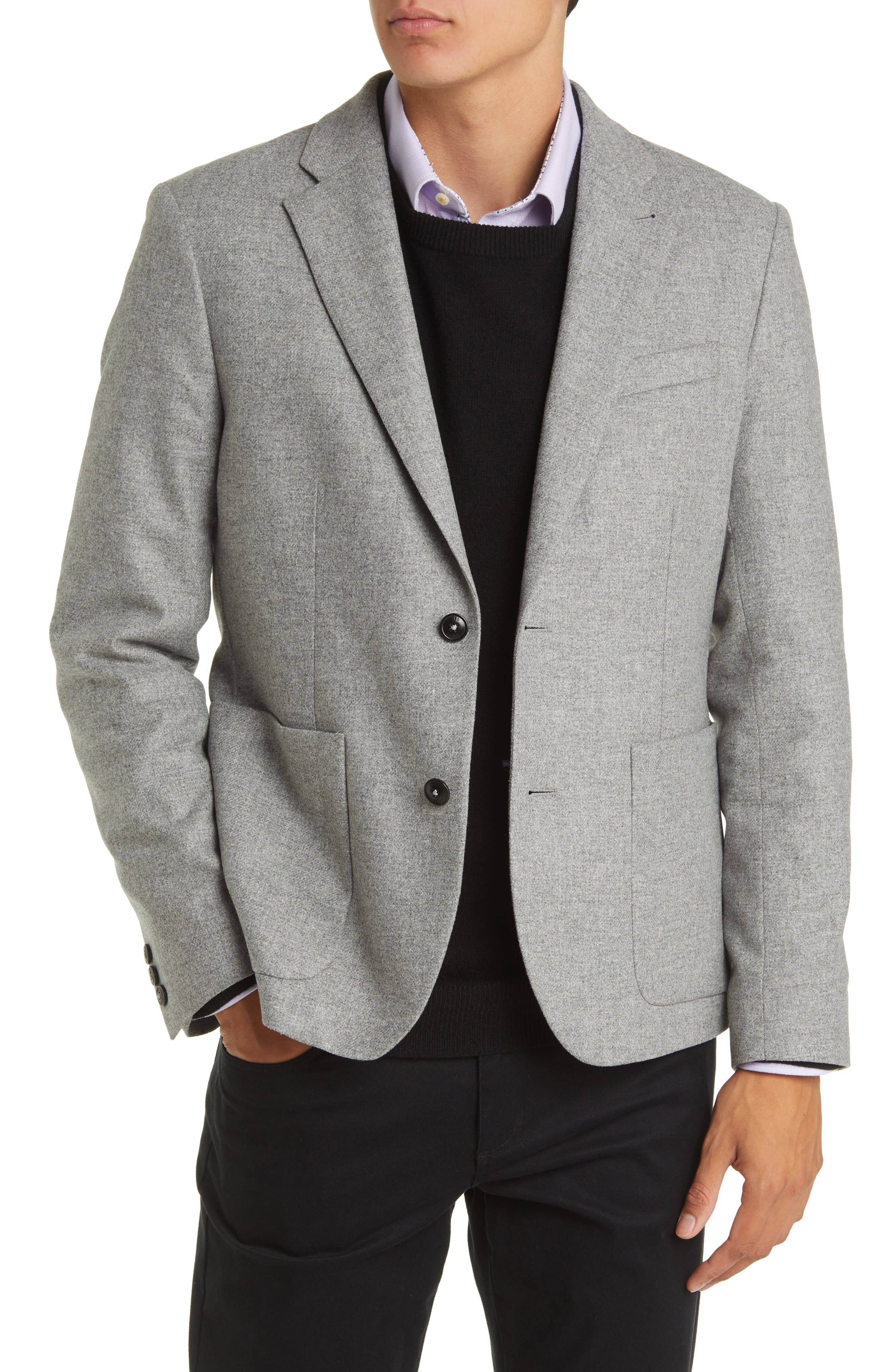 casual grey blazer for men