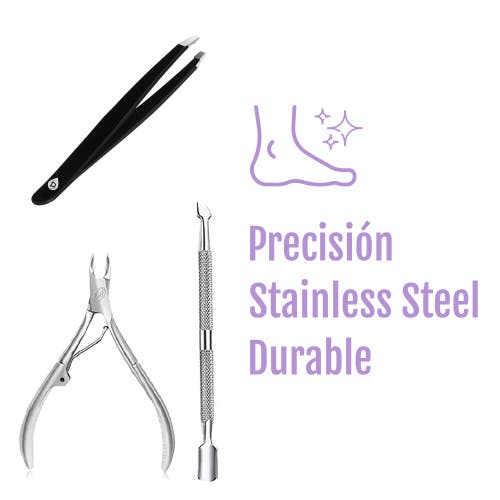 Pursonic Precision Perfection Bundle Slant Tip Tweezer + Salon-grade Nail Care Kit In Multicolor