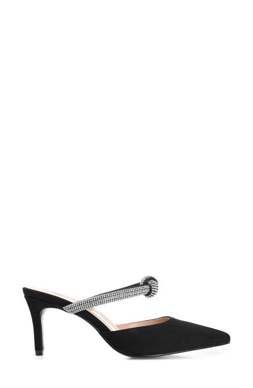 Journee Collection Women's Lunna Rhinestone Knot Dress Pumps In Black