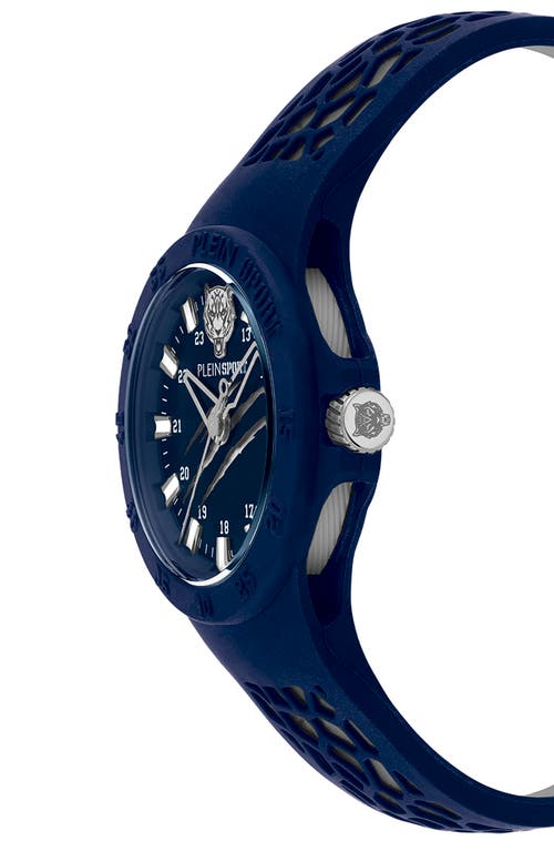 Philipp Plein Sport Three-hand Quartz Silicone Strap Watch, 40mm In Blue