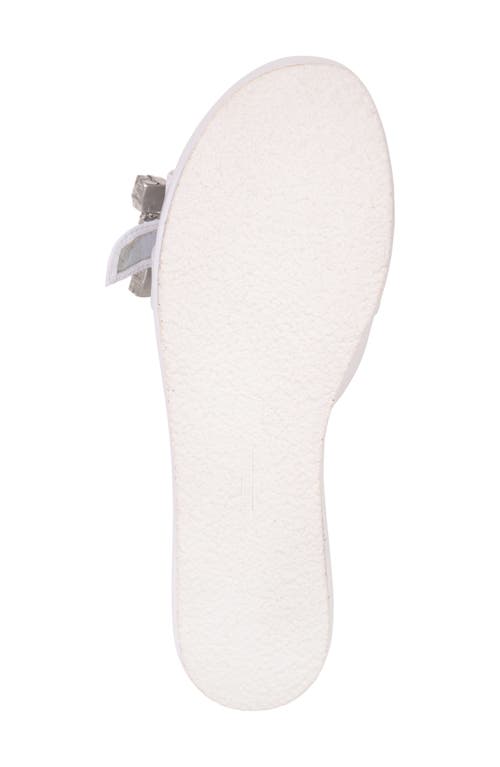 Beautiisoles Dita Platform Slide Sandal In White