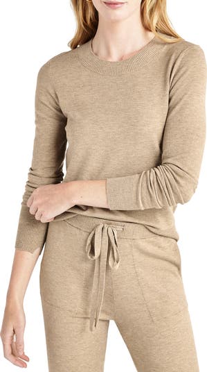 Camel colored hotsell crew neck sweater