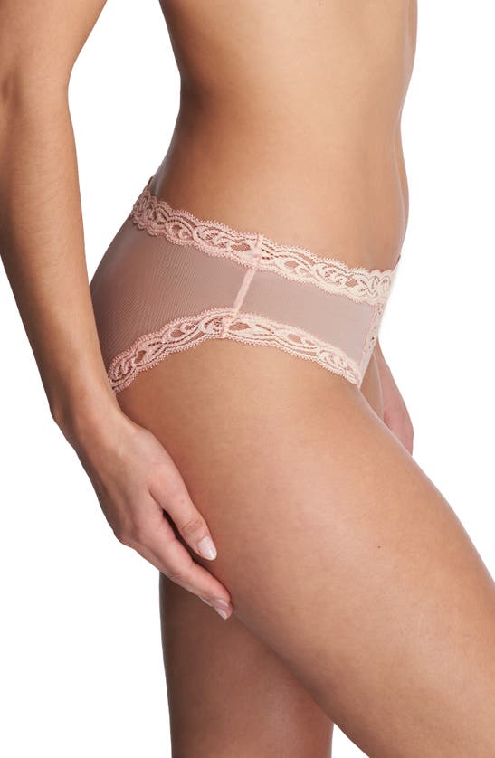 Shop Natori Feathers Hipster Briefs In Seashell