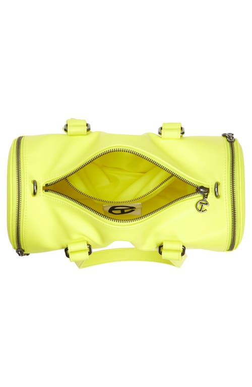 Shop Telfar Medium Faux Leather Duffle Bag In Yellow