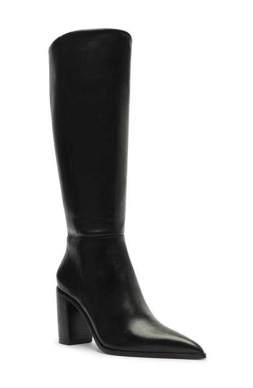 SCHUTZ SCHUTZ MIKKI UP BLOCK POINTED TOE KNEE HIGH BOOT