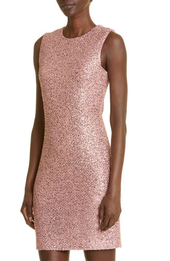 ST. JOHN SEQUIN KNIT SHEATH DRESS
