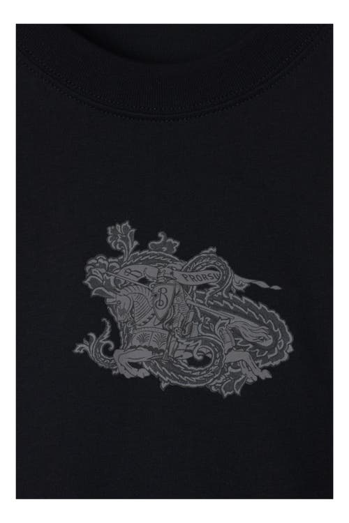 Burberry Mini Logo Graphic T-shirt For Women In Coal