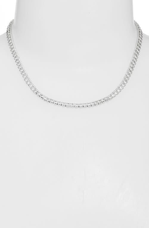 Shop Nordstrom Bezel Set Cubic Zirconia Collar Necklace In Clear- Silver