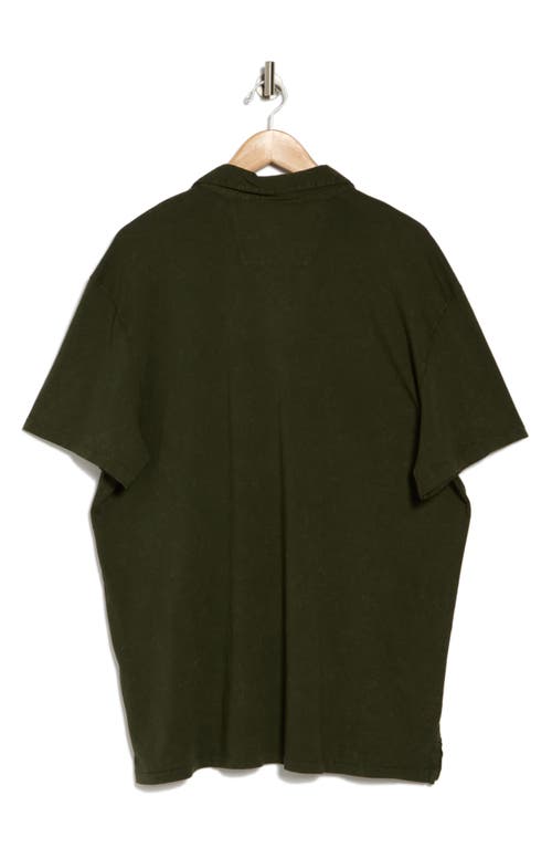 John Varvatos Marble Wash Cotton Polo In Moss