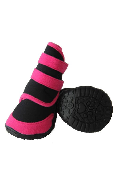 Shop Pet Life 'premium Cone' High Support Performance Dog Shoes In Black/pink