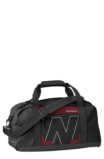 New Balance Legacy Duffle Bag In Black/red
