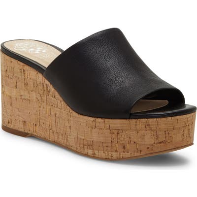 Vince Camuto Gadgen Wedge Slide Sandal, Black