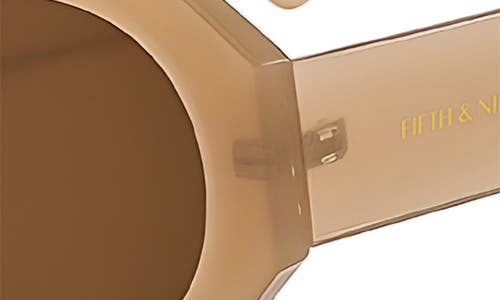 Shop Fifth & Ninth Dixie 52mm Polarized Geometric Sunglasses In Tan/brown