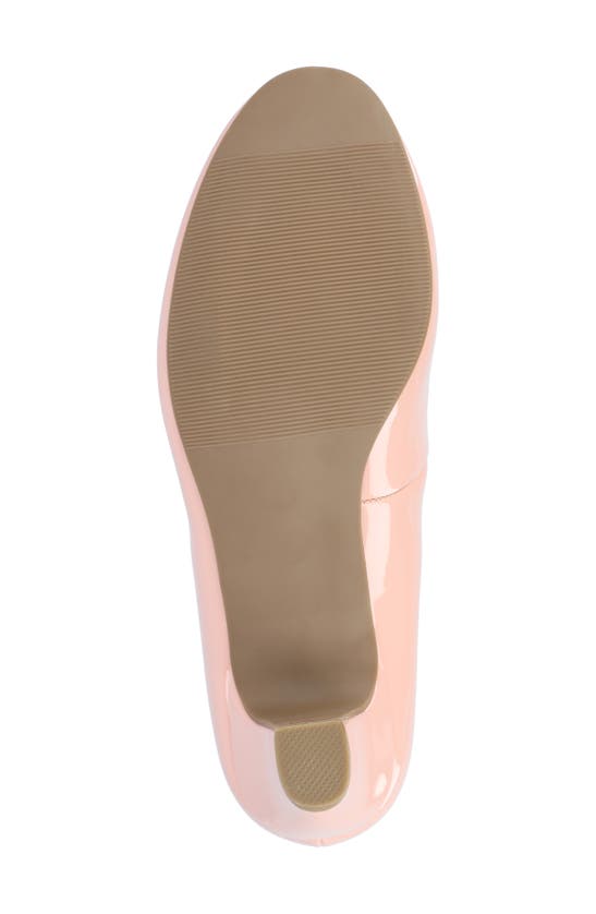 Journee Collection Luu Womens Round Closed Toe Block Heel Pumps In Patent/ Pink