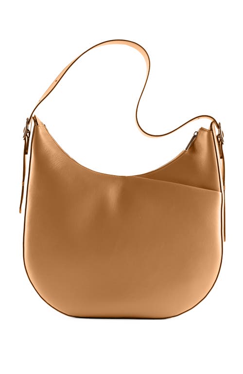 Shop Senreve Fortuna Bag Smooth Leather Laptop Carryall In Biscotti