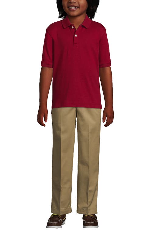 LANDS' END LANDS' END SCHOOL UNIFORM KIDS SHORT SLEEVE INTERLOCK POLO SHIRT 