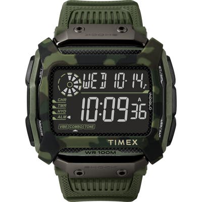 Timex Command(TM) Shock Digital Silicone Strap Watch, 5m