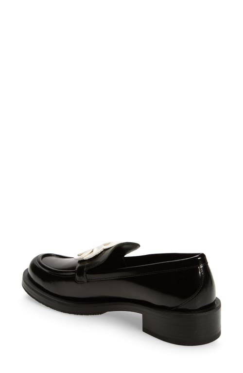 Shop Stuart Weitzman X Sandy Liang Loafer In Black/cream