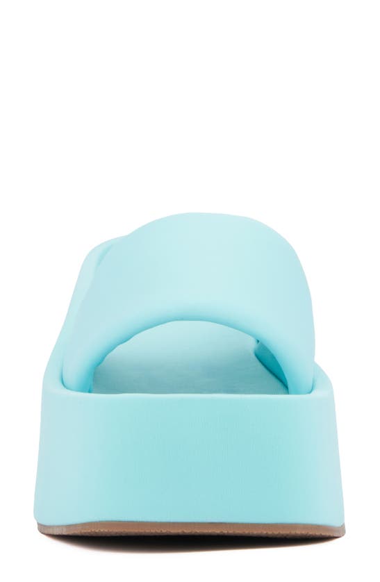 Olivia Miller Uproar Platform Slide Sandal In Light Blue