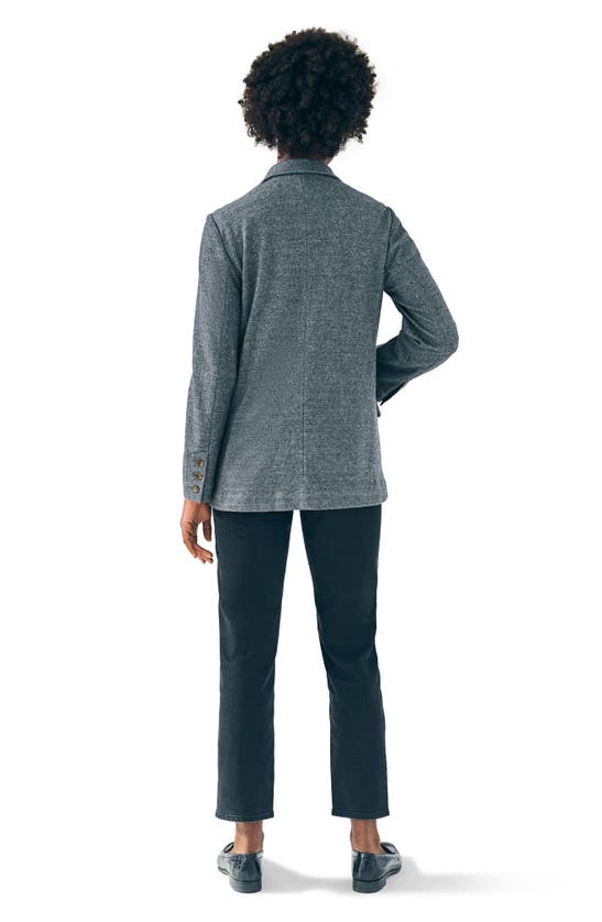 Faherty Dream Flannel Double Knit Blazer In Mountain Charcoal