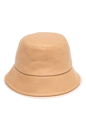 Eugenia Kim Suzuki Wool-blend Hat In Camel/cream