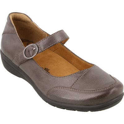 Taos Uncommon Mary Jane Flat- Grey