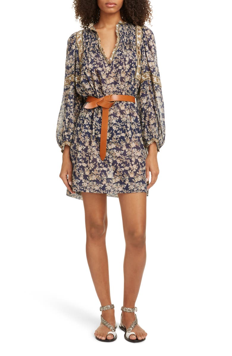 Isabel Marant Etoile Virginie Floral Print Cotton Minidress Nordstrom