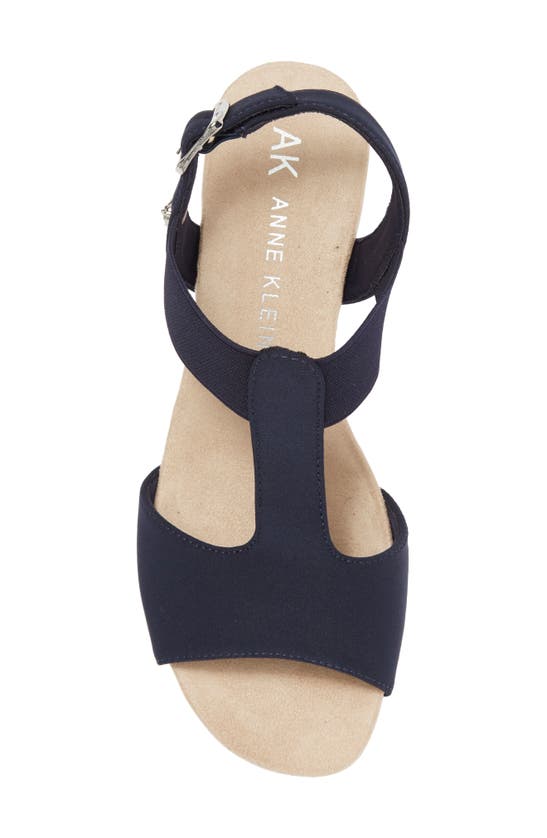 Shop Anne Klein Brody Slingback Wedge Sandal In Navy
