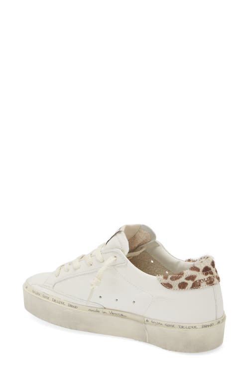 Shop Golden Goose Hi Star Platform Sneaker In White/gray/leopard