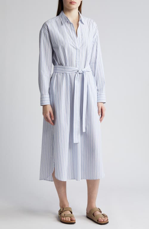 XÍRENA Marlowe Stripe Long Sleeve Shirtdress in Coastal Stripe