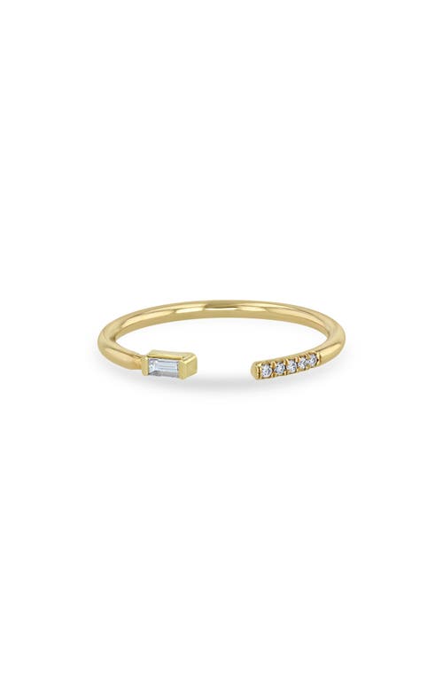 Zoë Chicco Mixed Open Diamond Ring in Yellow Gold at Nordstrom, Size 6
