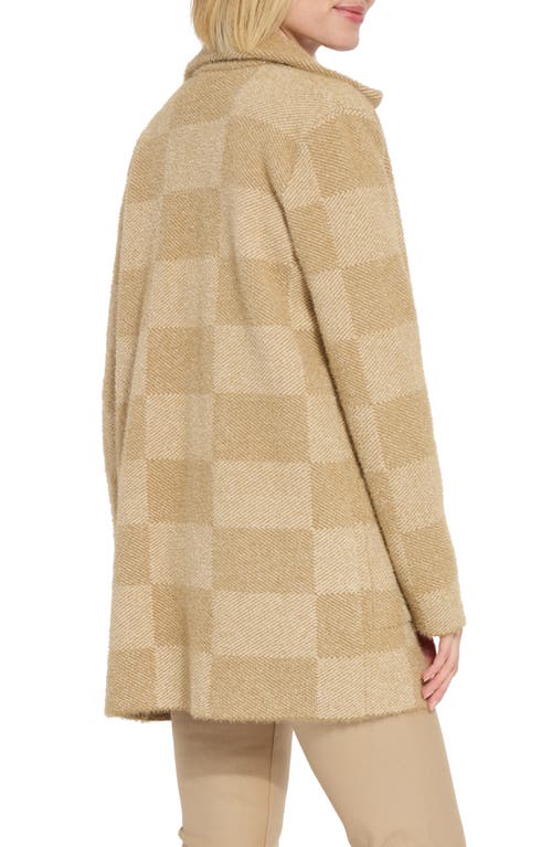 Shop Lyssé Salma Oversize Check Pattern Sweater Coat In Nutshell Chess