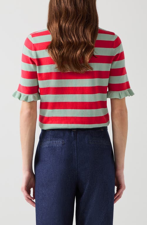 Shop Lk Bennett Bells Stripe Sweater In Red Multi