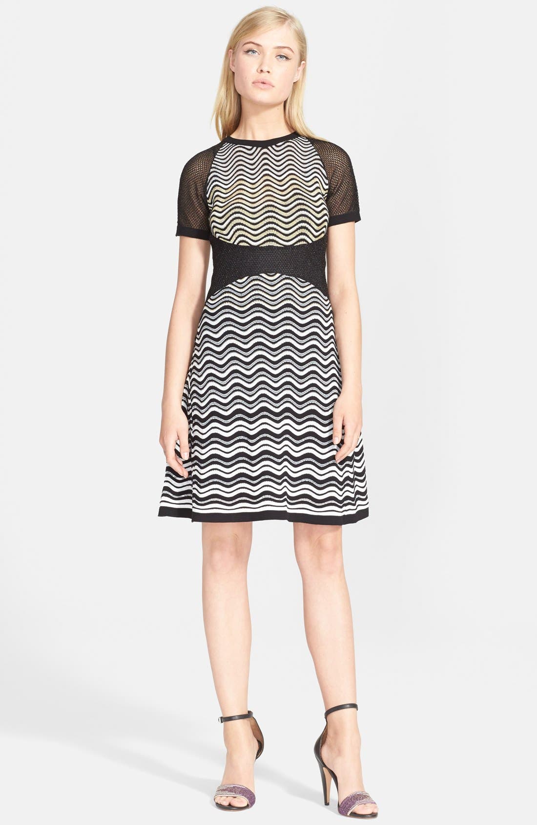 M Missoni Metallic Wave Knit Dress Nordstrom