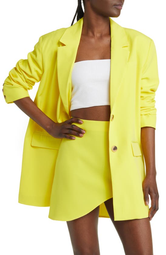 Something New Mackenzie Oversize Blazer In Blazing Yellow