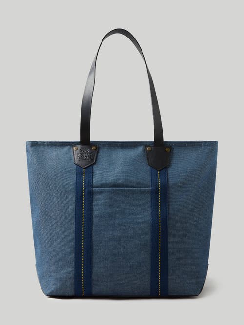 Shop Robert Talbott Freeman Canvas Tote Bag In Denim Blue