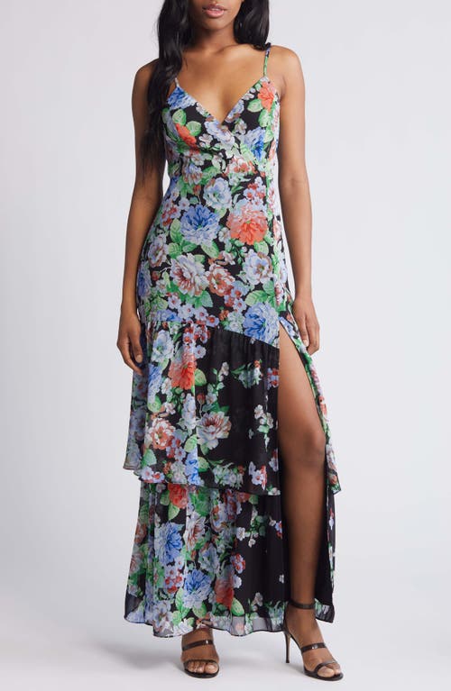 LULUS LULUS EFFORTLESS ENERGY TIERED RUFFLE MAXI DRESS 
