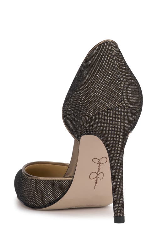 Jessica Simpson Prizma Half D'orsay Pointed Toe Pump In Bronze/black