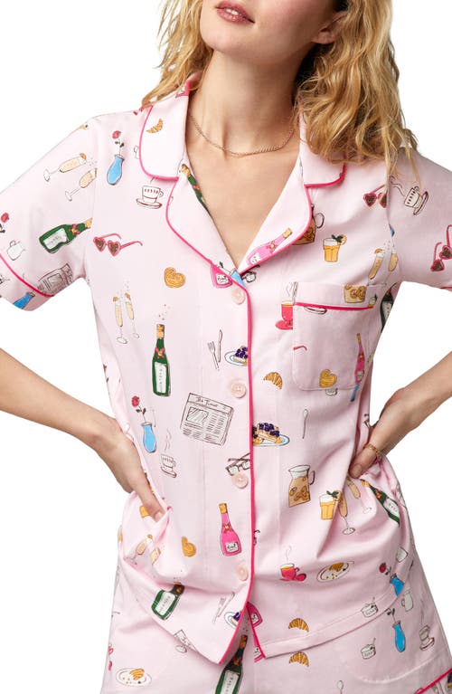 Bedhead Pajamas Let's Do Brunch Shorty Pj Set Let's Do Brunch In Lets Do Brunch