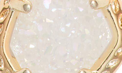 Kendra Scott Tess Station Chain Pendant Necklace In Gold/iridescent Drusy