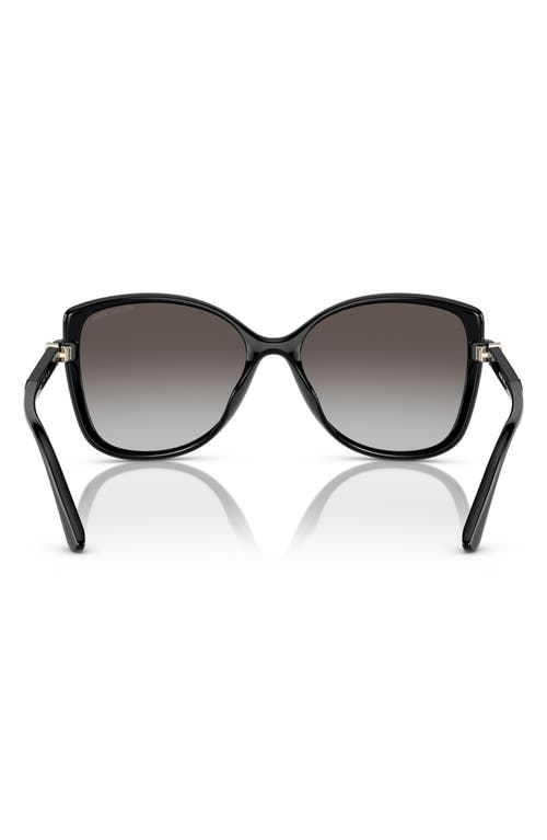 Michael Kors 55mm Gradient Butterfly Sunglasses In Black