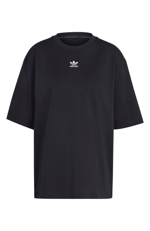 Adidas Originals Adidas Essentials Lifestyle Trefoil Logo Cotton T-shirt In Black