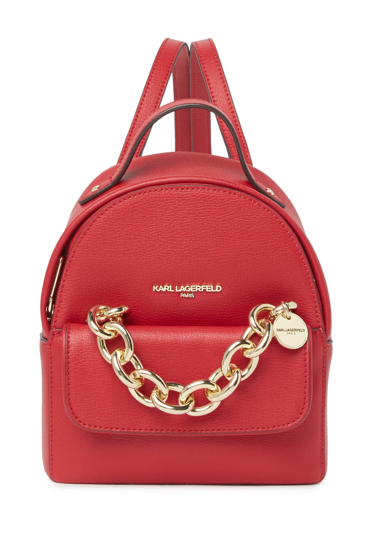 karl lagerfeld mini backpack Ikon nylon small flap | Black | Women and a handle. Karl Lagerfeld Fancy Mini Backpack