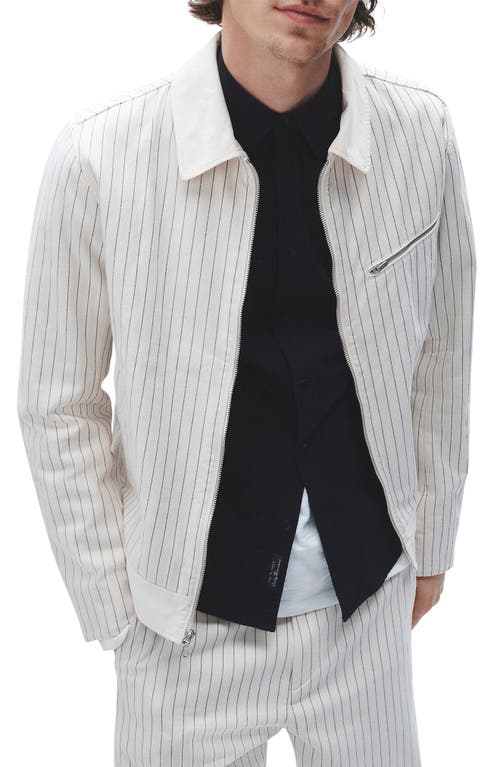 rag & bone Carter Pinstripe Workwear Jacket White Stripe at Nordstrom,