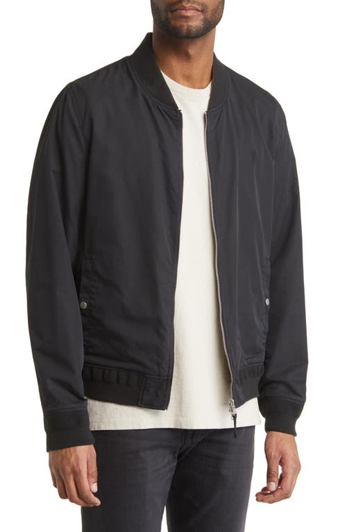 Allsaints Bassett Reversible Bomber Jacket In Black/ash Khaki Brown