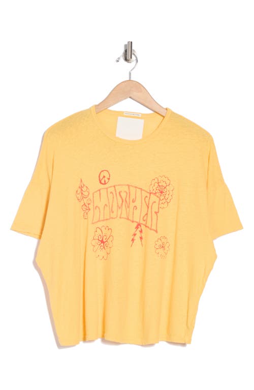 Mother The Big Deal Embellished Linen & Cotton Graphic Tee In Hippie